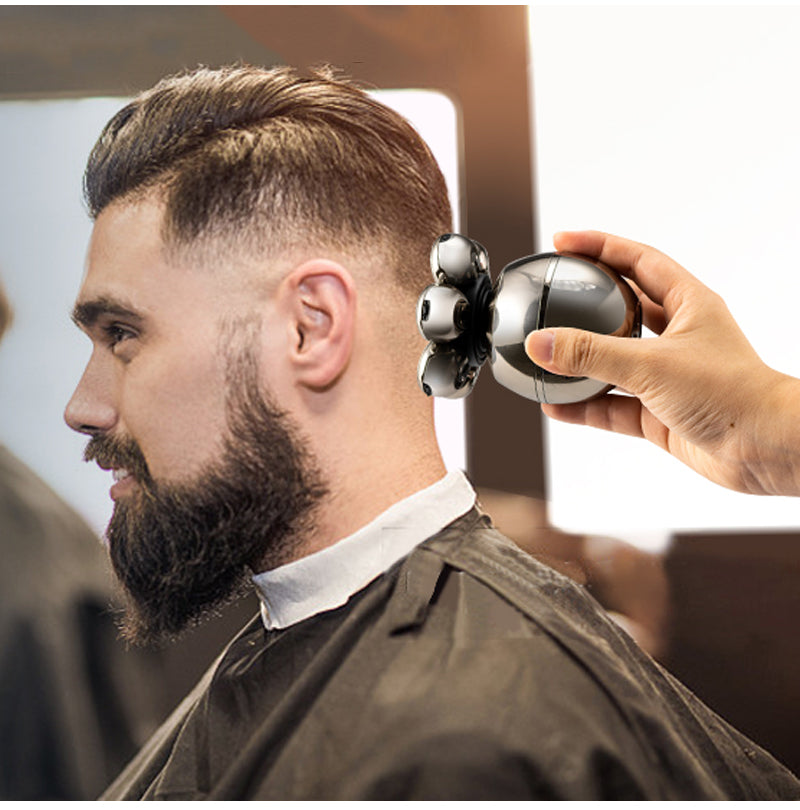 🥳2026 HOT SALE🥳💞50K+ SOLD! 🧔⚡ 50% OFF! Upgrade Multifunctional Shaver – 7D floating close shave, 5 attachments, wireless charging & LED display. Wet & dry, easy clean! 🛡️💪