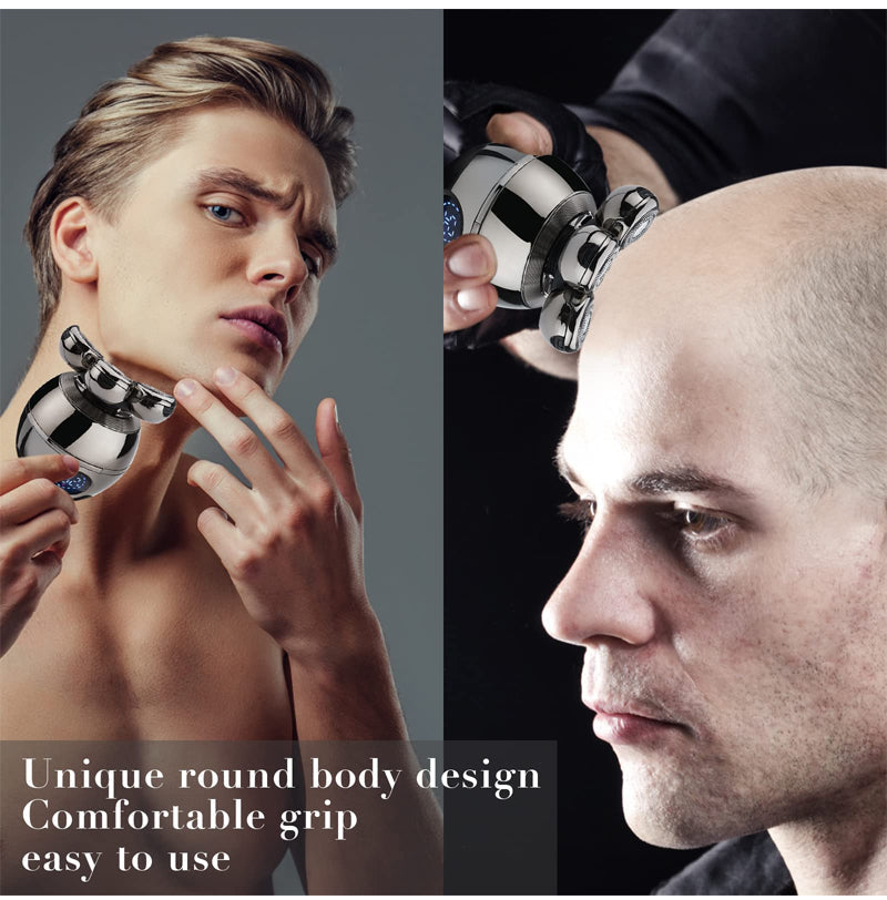🥳2026 HOT SALE🥳💞50K+ SOLD! 🧔⚡ 50% OFF! Upgrade Multifunctional Shaver – 7D floating close shave, 5 attachments, wireless charging & LED display. Wet & dry, easy clean! 🛡️💪