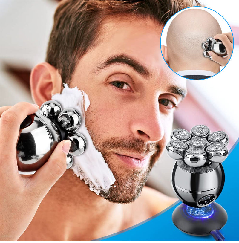 🥳2026 HOT SALE🥳💞50K+ SOLD! 🧔⚡ 50% OFF! Upgrade Multifunctional Shaver – 7D floating close shave, 5 attachments, wireless charging & LED display. Wet & dry, easy clean! 🛡️💪