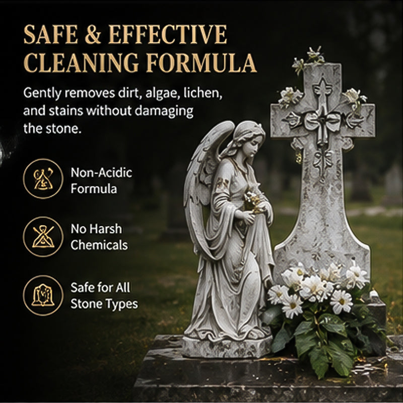🥳2026 HOT SALE🥳💞50K+ SOLD!🏛️💚 50% OFF! Tombstone Cleaner & Polish – Gentle deep clean, leaves protective shield. Streak‑free, pH‑neutral. For lasting remembrance. 🕊️✨