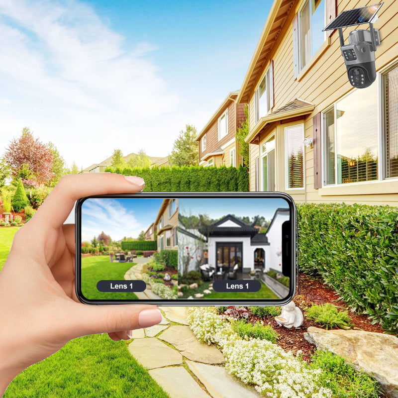 🥳2026 HOT SALE🥳💞50K+ SOLD!☀️📹 50% OFF! Smart Solar Dual-Lens Security Camera – 360° view, solar powered, 2‑way talk. No wires, total peace. 🛡️✨