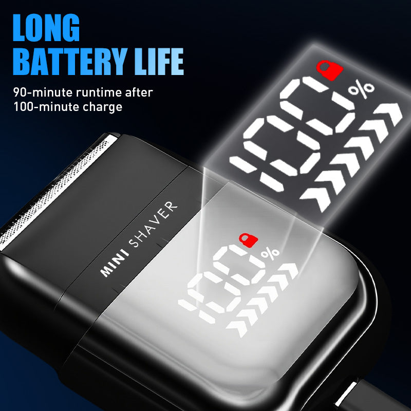 🥳2026 HOT SALE🥳💞50K+ SOLD!🔌🔋 50% OFF! Mini Electric Shaver – 7500RPM, IPX7 wet/dry, 100min runtime. Travel lock, USB‑C fast charge. 🪒💨