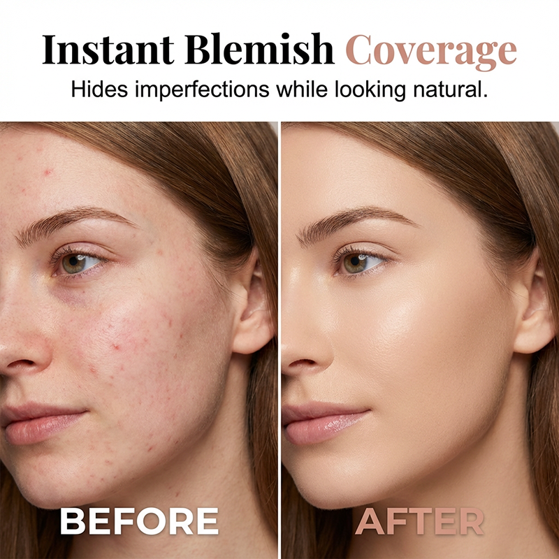 🥳2026 HOT SALE🥳💞50K+ SOLD!✨🫧 50% OFF! Flawless Finish Foundation – Blends perfectly, no cake, no crease. SPF15, hyaluronic acid + niacinamide. 🌸💄