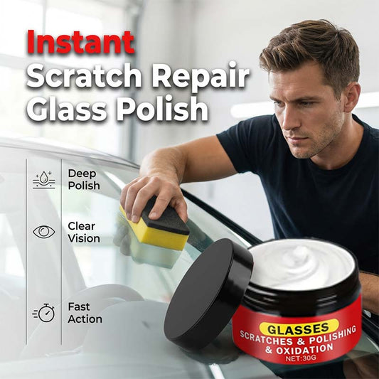 🥳2026 HOT SALE🥳💞50K+ SOLD!🤖🔧 50% OFF! Glass Polishing Compound – Instant clarity, no deep scratches. Safe for eyeglasses & mirrors. DIY repair made simple. 🛡️✅