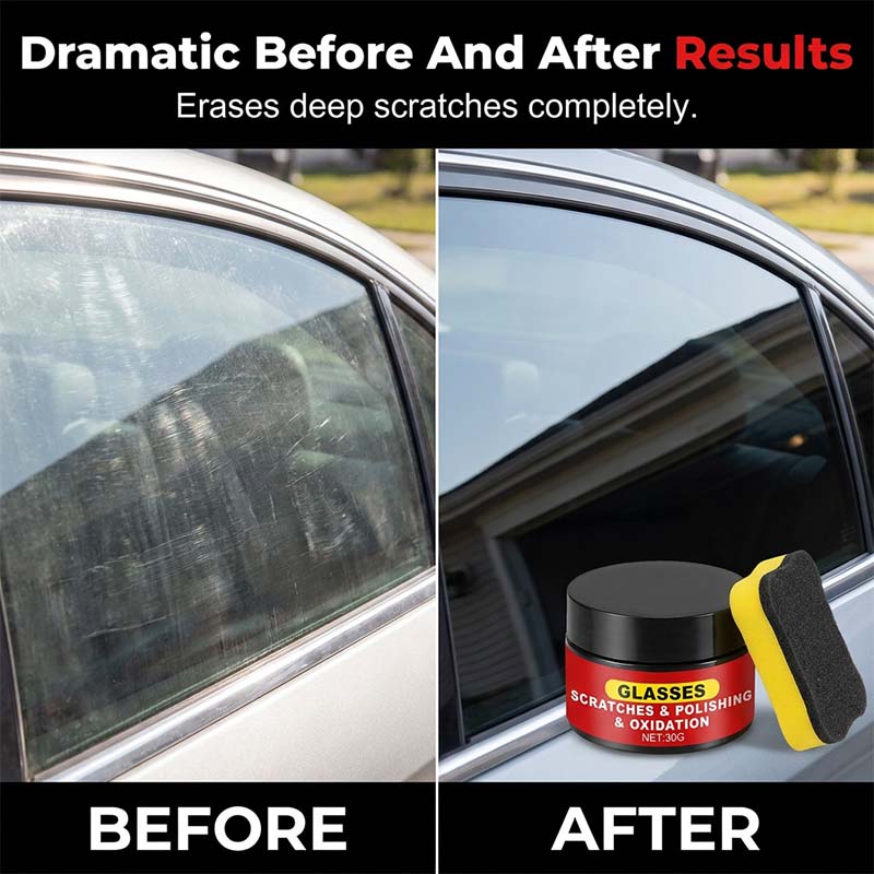 🥳2026 HOT SALE🥳💞50K+ SOLD!🤖🔧 50% OFF! Glass Polishing Compound – Instant clarity, no deep scratches. Safe for eyeglasses & mirrors. DIY repair made simple. 🛡️✅