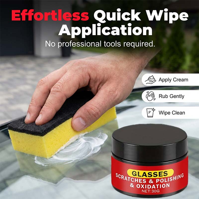 🥳2026 HOT SALE🥳💞50K+ SOLD!🤖🔧 50% OFF! Glass Polishing Compound – Instant clarity, no deep scratches. Safe for eyeglasses & mirrors. DIY repair made simple. 🛡️✅