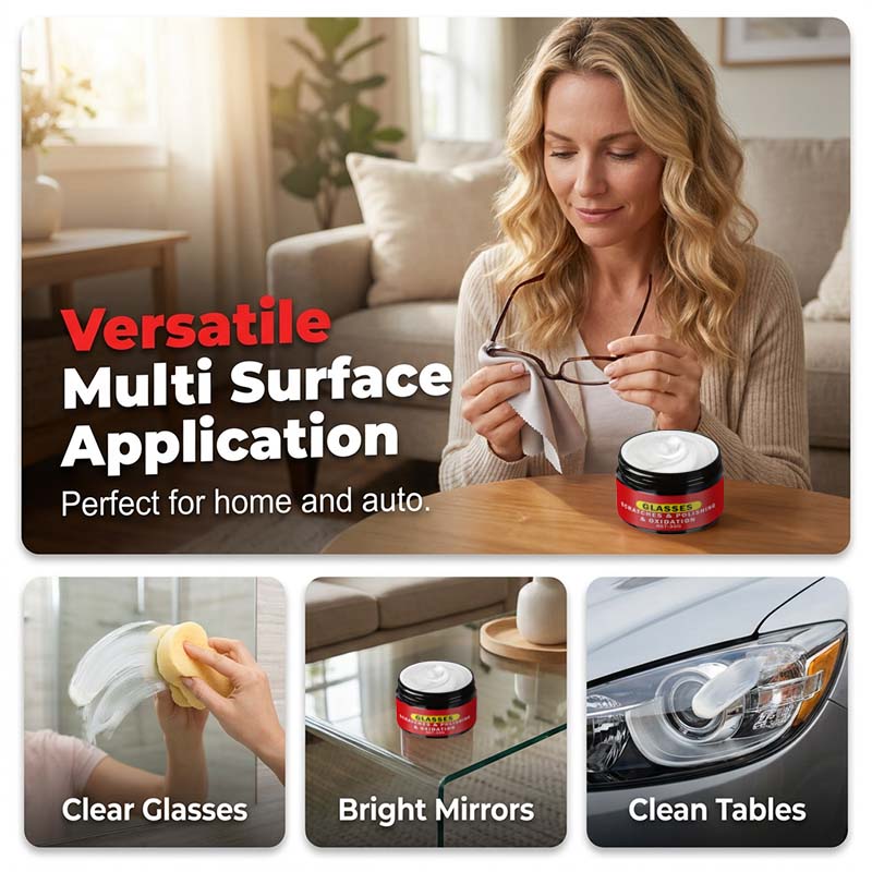🥳2026 HOT SALE🥳💞50K+ SOLD!🤖🔧 50% OFF! Glass Polishing Compound – Instant clarity, no deep scratches. Safe for eyeglasses & mirrors. DIY repair made simple. 🛡️✅