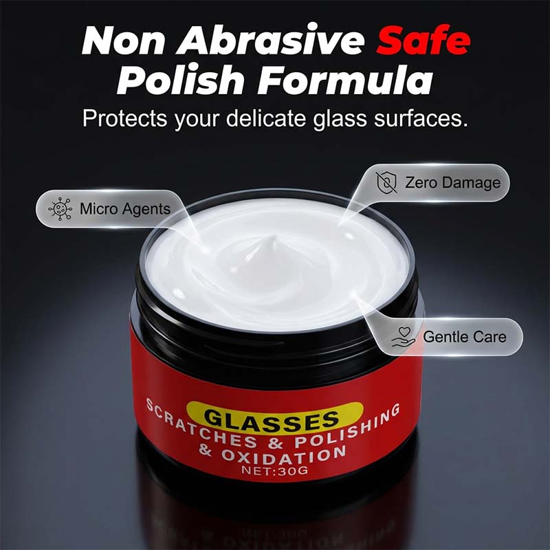 🥳2026 HOT SALE🥳💞50K+ SOLD!🤖🔧 50% OFF! Glass Polishing Compound – Instant clarity, no deep scratches. Safe for eyeglasses & mirrors. DIY repair made simple. 🛡️✅