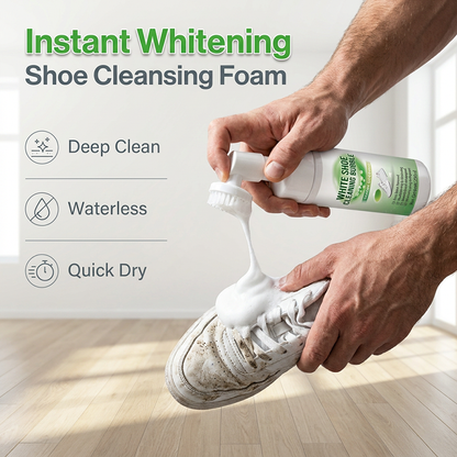 🥳2026 HOT SALE🥳💞50K+ SOLD!👟✨ 50% OFF! Water‑Free Shoe Cleaner Foam – Deep micro‑bubbles lift dirt & restore whiteness. No water, no rinsing – just brush & go! 🧼💨