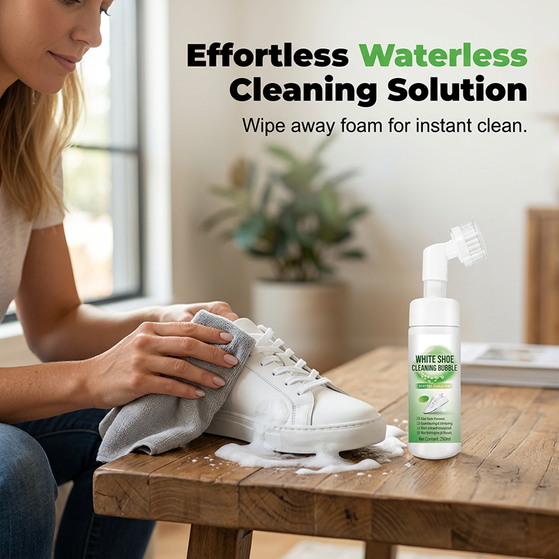 🥳2026 HOT SALE🥳💞50K+ SOLD!👟✨ 50% OFF! Water‑Free Shoe Cleaner Foam – Deep micro‑bubbles lift dirt & restore whiteness. No water, no rinsing – just brush & go! 🧼💨