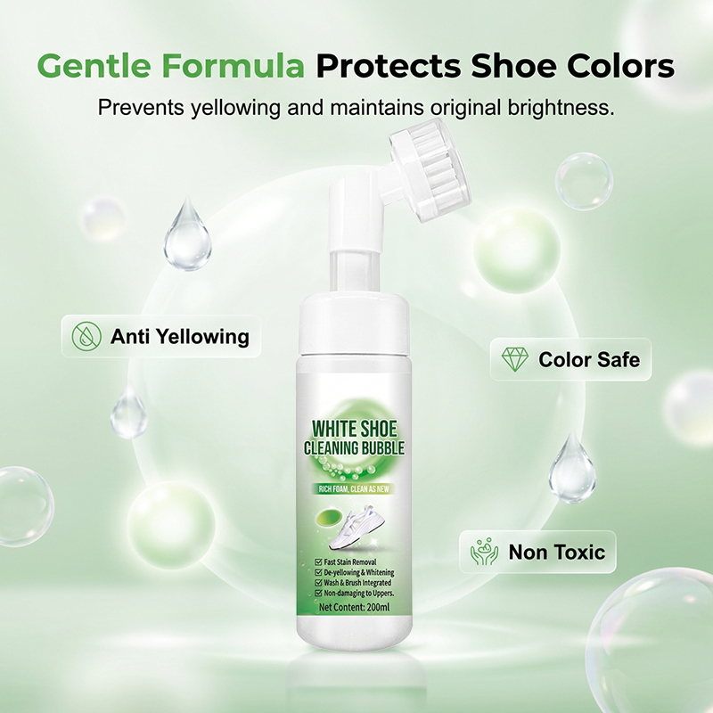 🥳2026 HOT SALE🥳💞50K+ SOLD!👟✨ 50% OFF! Water‑Free Shoe Cleaner Foam – Deep micro‑bubbles lift dirt & restore whiteness. No water, no rinsing – just brush & go! 🧼💨