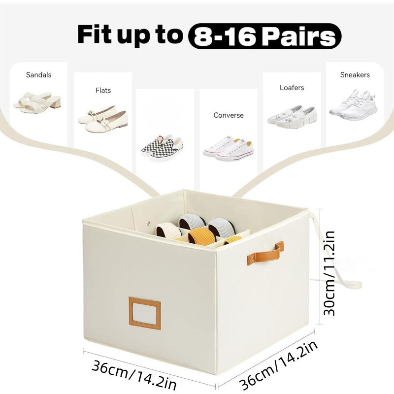 🥳2026 HOT SALE🥳💞50K+ SOLD!👟📦 50% OFF! Foldable Shoe Organizer – Large capacity, clear top & dustproof. Folds flat when not in use – maximise your closet space! ✨🛡️