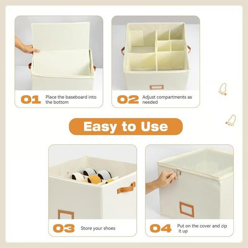 🥳2026 HOT SALE🥳💞50K+ SOLD!👟📦 50% OFF! Foldable Shoe Organizer – Large capacity, clear top & dustproof. Folds flat when not in use – maximise your closet space! ✨🛡️