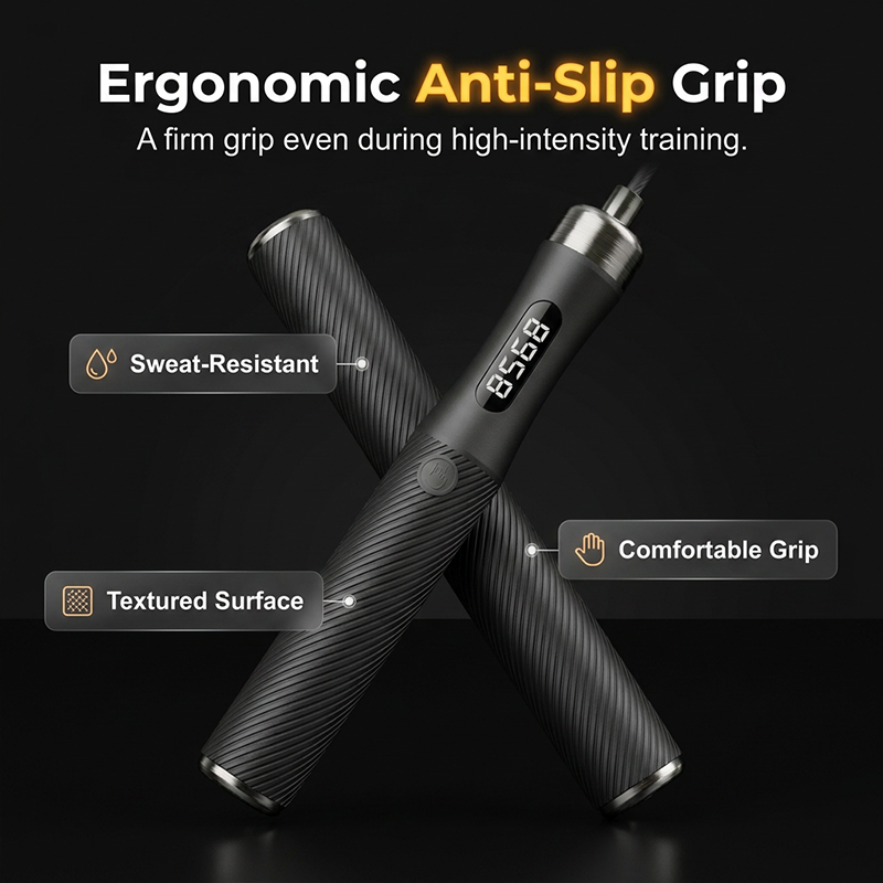 🥳2026 HOT SALE🥳💞50K+ SOLD! 📱🏃 50% OFF! Smart Bluetooth Counting Jump Rope – HD backlit display, real-time tracking, app coaching, tangle-free steel bearings. Anti-slip grip for smooth workouts! 🛡️💪