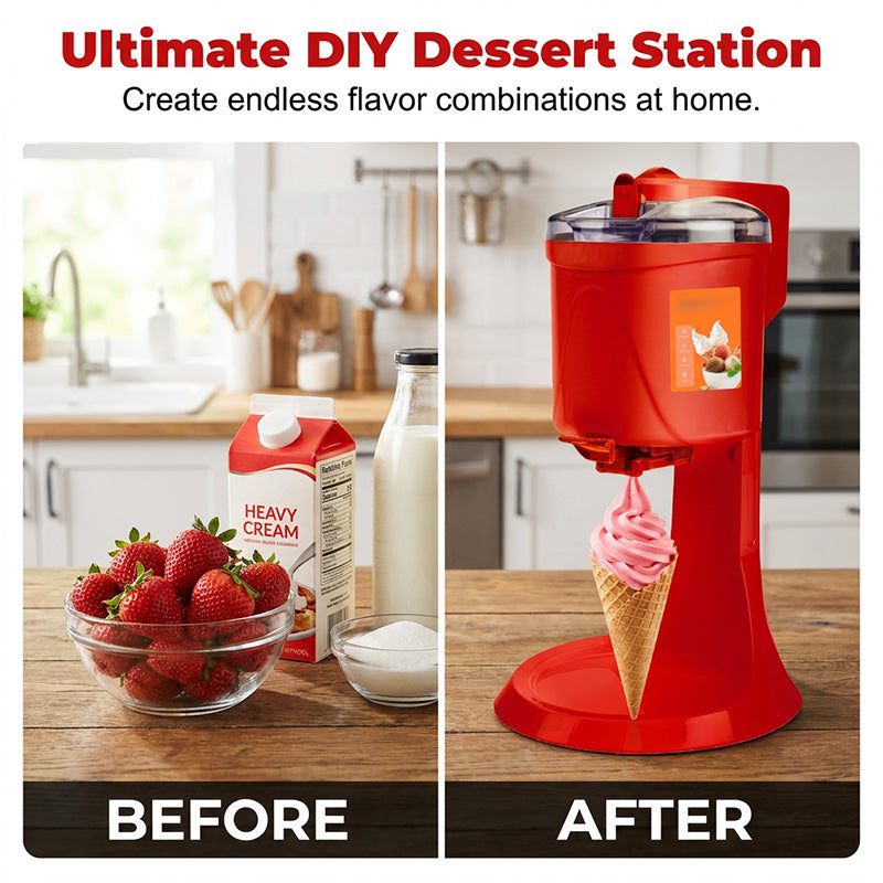 🥳2026 HOT SALE🥳💞50K+ SOLD!🍦🕹️ 50% OFF! Automatic Ice Cream Machine – 15‑min quick churn, 1.0L capacity. One‑touch dispensing. Homemade soft serve! 🍨✨