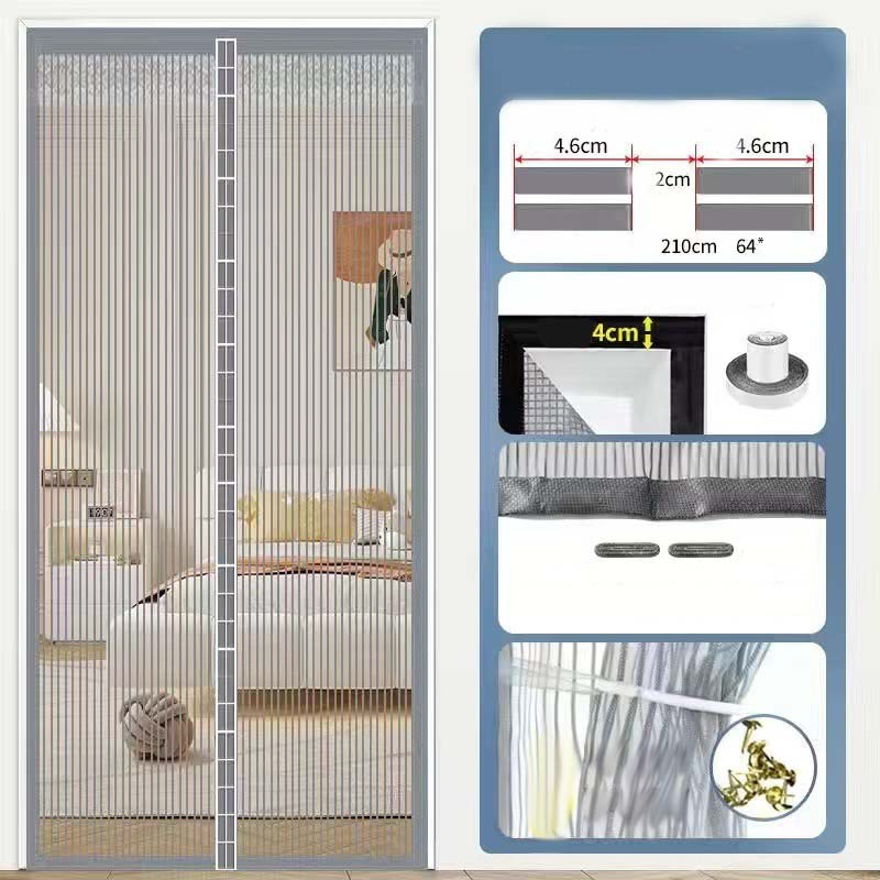 🥳2026 HOT SALE🥳💞50K+ SOLD!🧲🐾 50% OFF! Heavy-Duty Magnetic Screen Door – Self‑sealing, pet‑proof mesh, wind‑resistant. No drilling, fresh air in, bugs out! 🌬️✨
