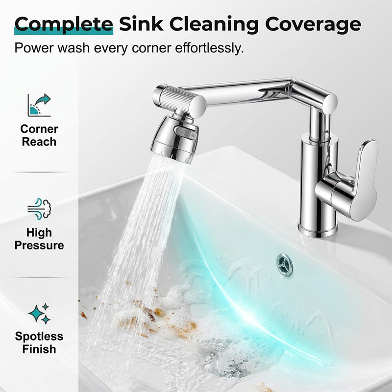 🥳2026 HOT SALE🥳💞50K+ SOLD!🚰✨ 50% OFF! 1080° Rotating Mechanical Arm Faucet – Wash hair in sink easily, no splash. Dual flow modes. Rust‑proof & modern. 🛡️💦
