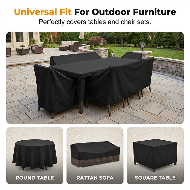 🥳2026 HOT SALE🥳💞50K+ SOLD! ☀️🛡️ 50% OFF! Outdoor Waterproof Furniture Cover – 210D Oxford fabric, UV‑resistant & windproof. Keeps patio sets, garden furniture & cushions protected from rain, sun & dust! 🪑✨