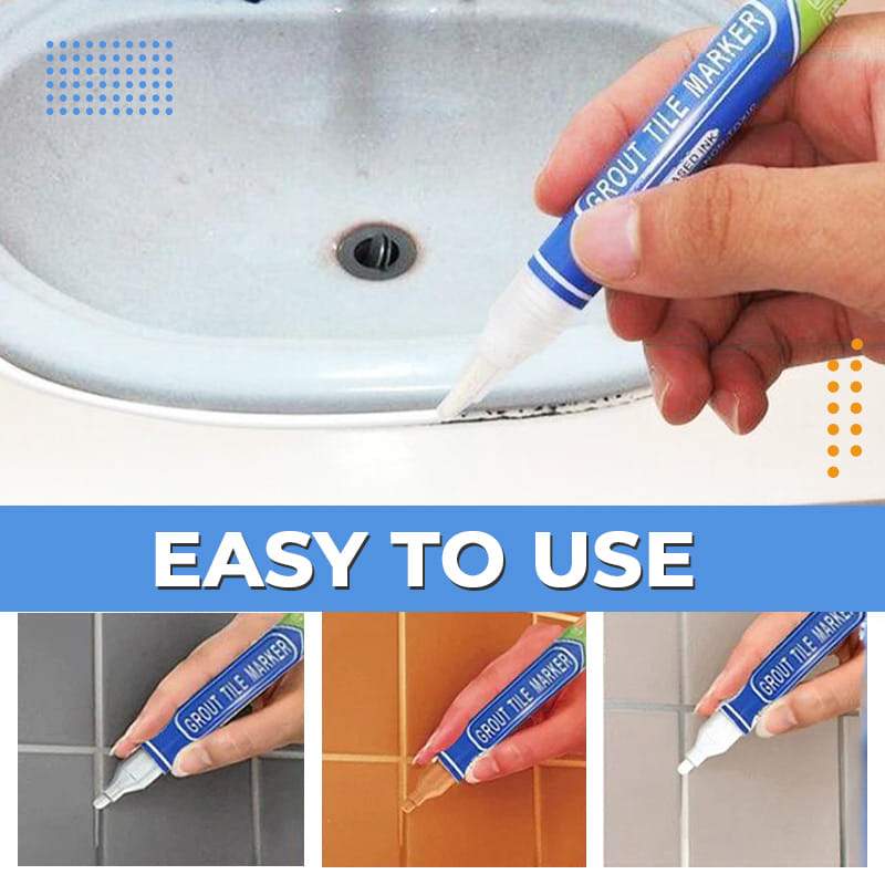 🥳2026 HOT SALE🥳💞50K+ SOLD!🛁✨ 50% OFF! Tile Grout Repair Coloured Pencil – Covers blackened, mouldy joints & restores like‑new colour. Water‑based, non‑toxic – a fresh look in minutes! 🖊️🧴