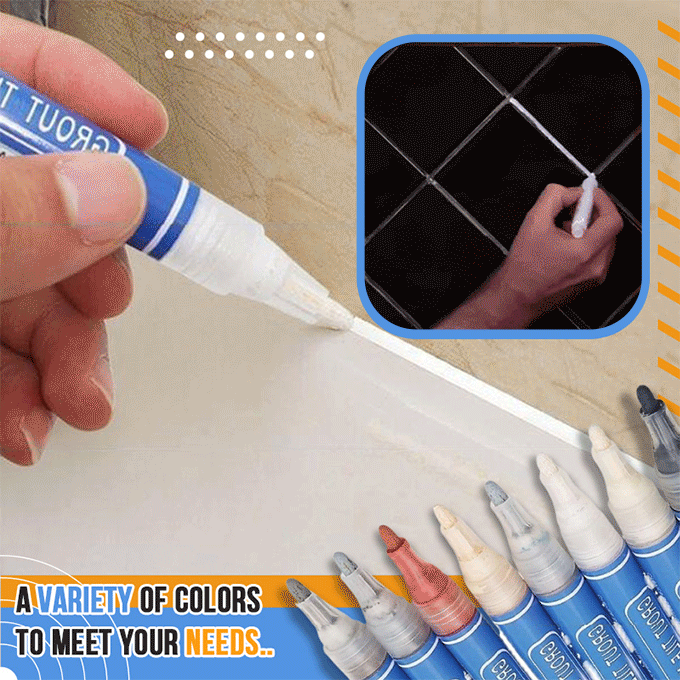 🥳2026 HOT SALE🥳💞50K+ SOLD!🛁✨ 50% OFF! Tile Grout Repair Coloured Pencil – Covers blackened, mouldy joints & restores like‑new colour. Water‑based, non‑toxic – a fresh look in minutes! 🖊️🧴
