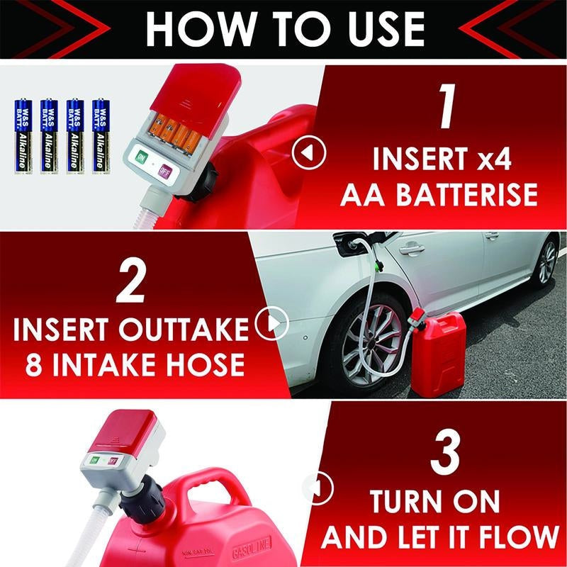 🥳2026 HOT SALE🥳💞50K+ SOLD!🔄🛢️ 50% OFF! Battery Fuel Transfer Pump – Auto‑stop when full, 9L/min. Runs on 2 AA batteries. No spills, no waste. 🛑💧
