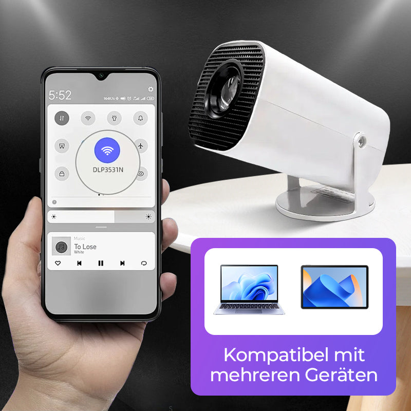 🥳2026 HOT SALE🥳💞50K+ SOLD!🎬💨50% OFF! 1080P WiFi Projector – Wireless mirroring, built‑in stereo. Great for movies, games & family time. A cozy home cinema. 🛋️🎞️