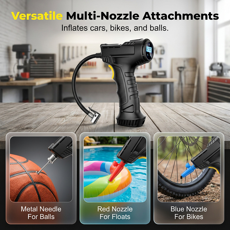 🥳2026 HOT SALE🥳💞50K+ SOLD!📟🔧 50% OFF! Cordless Air Compressor – Smart digital display, set & forget. Ergonomic pistol grip. No more flat tire worries. 🚘🌬️
