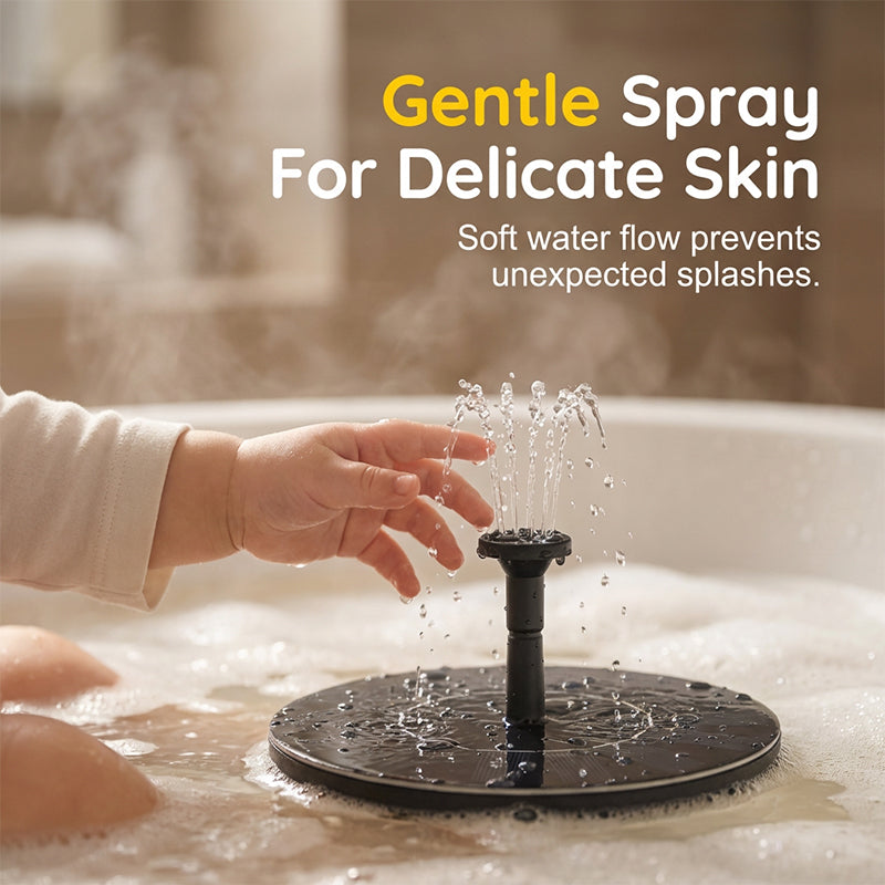 🥳2026 HOT SALE🥳💞50K+ SOLD!🛁☀️ 50% OFF! Solar‑Powered Floating Fountain – No batteries, gentle spray. LED lights, safe for baby’s bath. 🌊✨