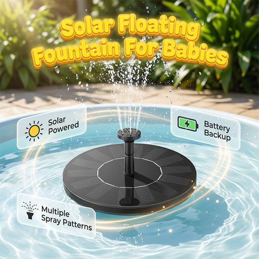 🥳2026 HOT SALE🥳💞50K+ SOLD!🛁☀️ 50% OFF! Solar‑Powered Floating Fountain – No batteries, gentle spray. LED lights, safe for baby’s bath. 🌊✨