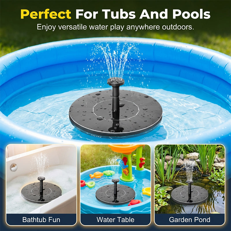 🥳2026 HOT SALE🥳💞50K+ SOLD!🛁☀️ 50% OFF! Solar‑Powered Floating Fountain – No batteries, gentle spray. LED lights, safe for baby’s bath. 🌊✨