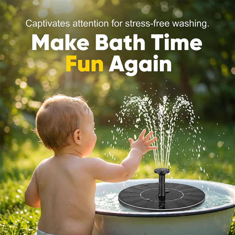 🥳2026 HOT SALE🥳💞50K+ SOLD!🛁☀️ 50% OFF! Solar‑Powered Floating Fountain – No batteries, gentle spray. LED lights, safe for baby’s bath. 🌊✨