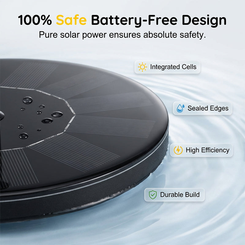 🥳2026 HOT SALE🥳💞50K+ SOLD!🛁☀️ 50% OFF! Solar‑Powered Floating Fountain – No batteries, gentle spray. LED lights, safe for baby’s bath. 🌊✨