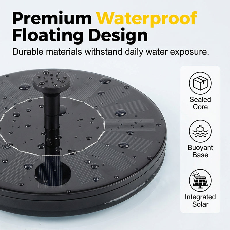 🥳2026 HOT SALE🥳💞50K+ SOLD!🛁☀️ 50% OFF! Solar‑Powered Floating Fountain – No batteries, gentle spray. LED lights, safe for baby’s bath. 🌊✨