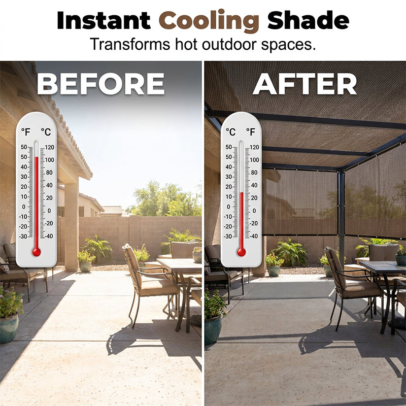 🥳2026 HOT SALE🥳💞50K+ SOLD!🌿☀️ 50% OFF! UV‑Protection Sunshade Net – Breathable woven polyethylene, blocks harmful rays. Cools patios & gardens instantly. Reinforced edges – built to last! 🛡️✨