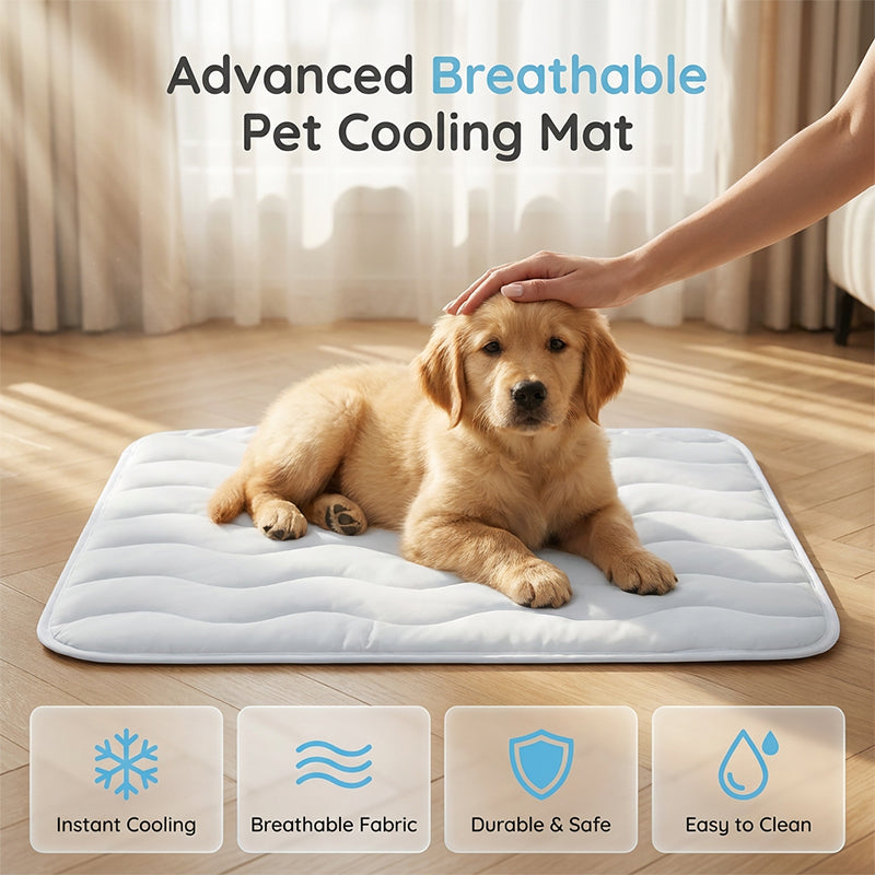 🥳2026 HOT SALE🥳💞50K+ SOLD!❄️🧊 50% OFF! Pet Cooling Mat – No water or electricity, instant relief. Cools up to 8°C, vet‑recommended. Machine washable & portable. Keep your pet cool! 🌿✨