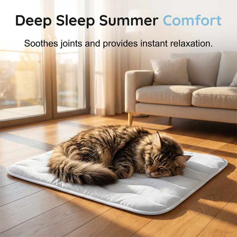🥳2026 HOT SALE🥳💞50K+ SOLD!❄️🧊 50% OFF! Pet Cooling Mat – No water or electricity, instant relief. Cools up to 8°C, vet‑recommended. Machine washable & portable. Keep your pet cool! 🌿✨