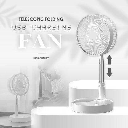 🥳2026 HOT SALE🥳💞50K+ SOLD!🌀🔋 50% OFF! Telescopic Folding USB Fan – Adjustable height, 180° tilt, 4 speeds & quiet. 3600mAh battery, 24H runtime. Perfect for home or travel! 💨✨