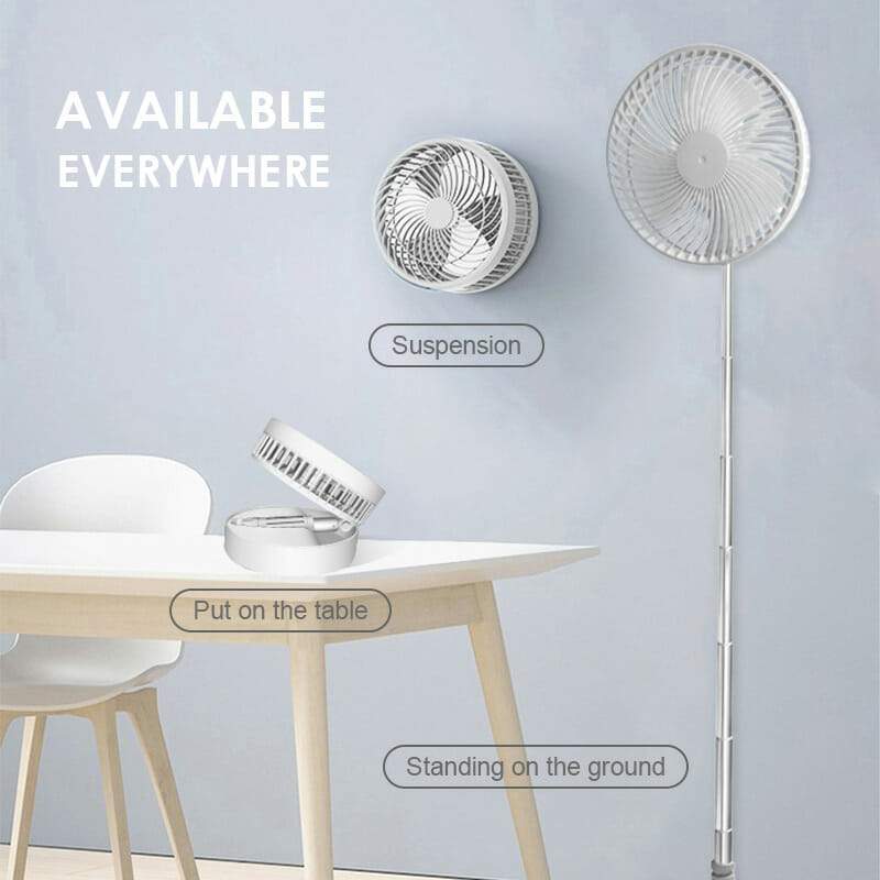 🥳2026 HOT SALE🥳💞50K+ SOLD!🌀🔋 50% OFF! Telescopic Folding USB Fan – Adjustable height, 180° tilt, 4 speeds & quiet. 3600mAh battery, 24H runtime. Perfect for home or travel! 💨✨