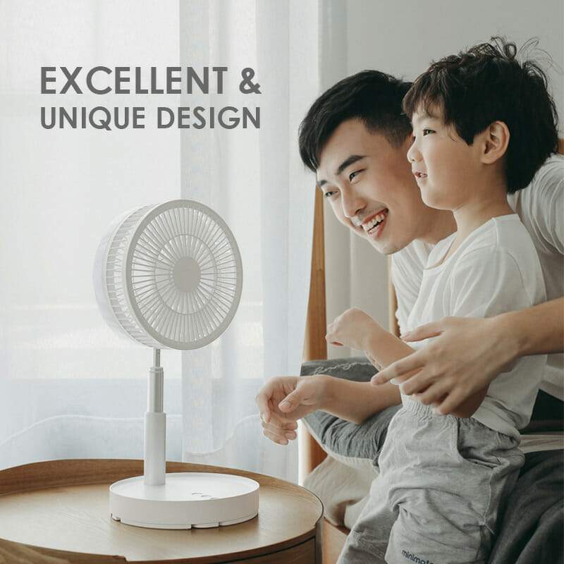 🥳2026 HOT SALE🥳💞50K+ SOLD!🌀🔋 50% OFF! Telescopic Folding USB Fan – Adjustable height, 180° tilt, 4 speeds & quiet. 3600mAh battery, 24H runtime. Perfect for home or travel! 💨✨