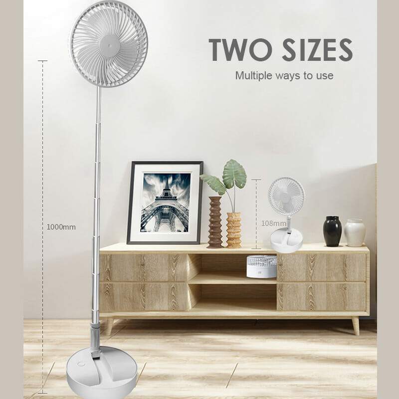 🥳2026 HOT SALE🥳💞50K+ SOLD!🌀🔋 50% OFF! Telescopic Folding USB Fan – Adjustable height, 180° tilt, 4 speeds & quiet. 3600mAh battery, 24H runtime. Perfect for home or travel! 💨✨