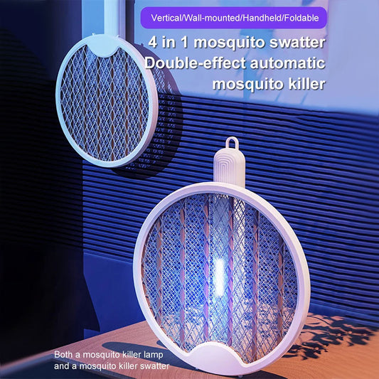 🥳2026 HOT SALE🥳💞50K+ SOLD!🧯🌙 50% OFF! Collapsible Mosquito Swatter with Light – Rechargeable, wall‑mount or handheld. Perfect for kitchen or bedroom. 🛡️💚