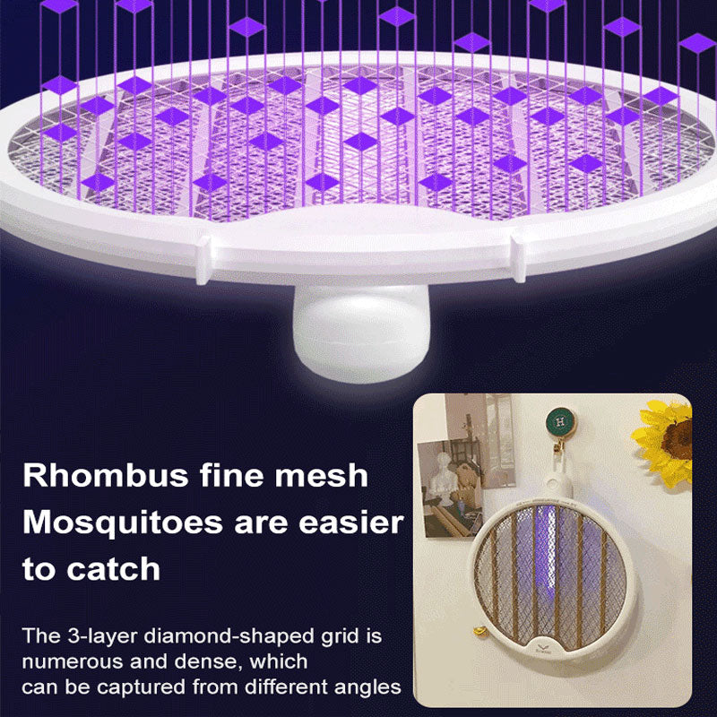 🥳2026 HOT SALE🥳💞50K+ SOLD!🧯🌙 50% OFF! Collapsible Mosquito Swatter with Light – Rechargeable, wall‑mount or handheld. Perfect for kitchen or bedroom. 🛡️💚