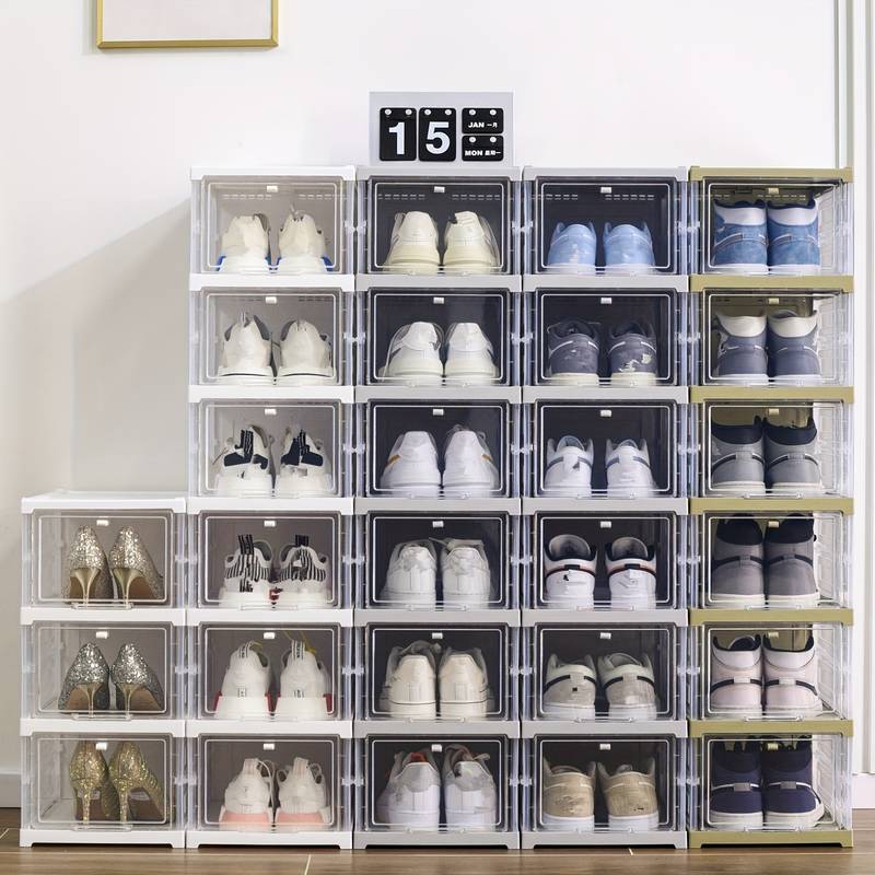 🥳2026 HOT SALE🥳💞50K+ SOLD!🧺✨ 50% OFF! Integrated Thickened Shoe Storage Box – No tools, stackable, keeps shoes dust‑free. 👟📦