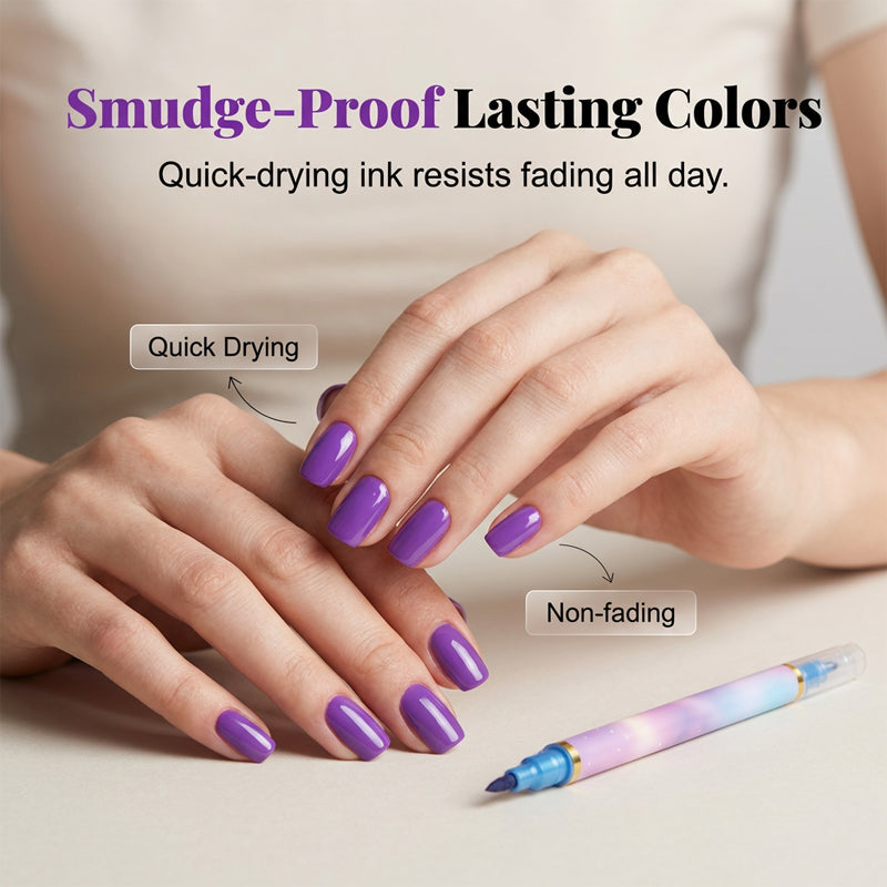 🥳2026 HOT SALE🥳💞50K+ SOLD! 💅🎨 50% OFF! 10-Color Dual-Tip Nail Art Markers – fine & bold tips for easy DIY designs. Quick-dry, no UV lamp needed! Salon results at home! 🛡️✨