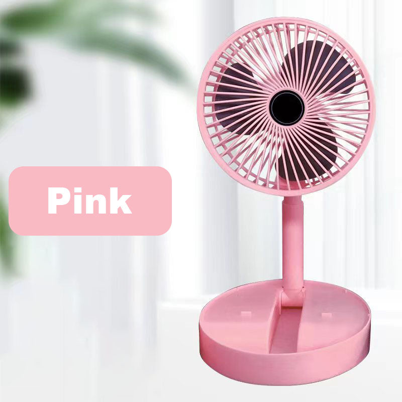 🥳2026 HOT SALE🥳💞50K+ SOLD!🌀🔋 50% OFF! Telescopic Folding USB Fan – Adjustable height, 180° tilt, 4 speeds & quiet. 3600mAh battery, 24H runtime. Perfect for home or travel! 💨✨