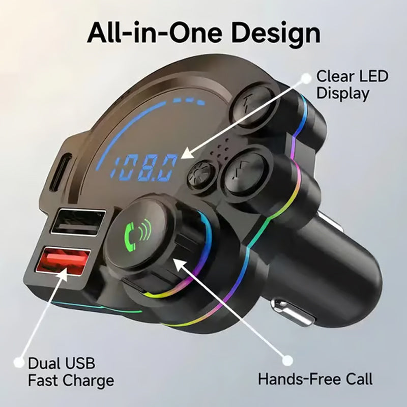 🥳2026 HOT SALE🥳💞50K+ SOLD! 🚗📻 50% OFF! Bluetooth 5.0 FM Transmitter – stream music & calls, dual USB fast charging, enhanced bass, hands-free. Upgrade your older car! 🛡️💪