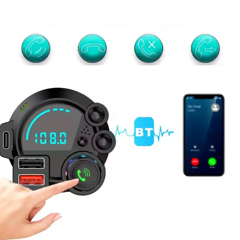 🥳2026 HOT SALE🥳💞50K+ SOLD! 🚗📻 50% OFF! Bluetooth 5.0 FM Transmitter – stream music & calls, dual USB fast charging, enhanced bass, hands-free. Upgrade your older car! 🛡️💪