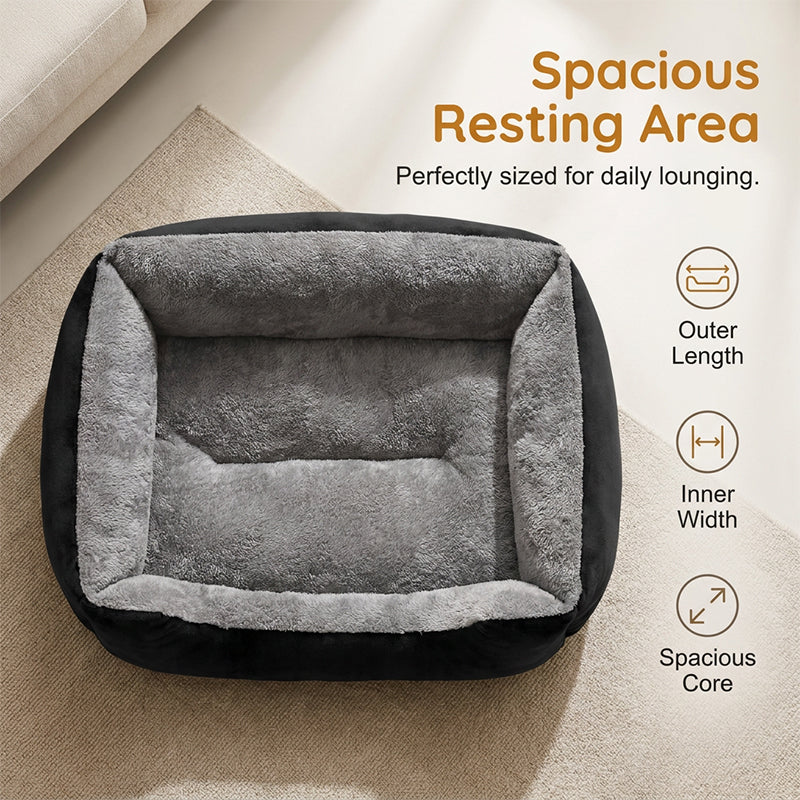 🥳2026 HOT SALE🥳💞50K+ SOLD! 🐾☁️ 50% OFF! All‑Season Plush Pet Bed – Ultra‑soft cloud‑like fabric, raised rim for neck support. Anti‑slip bottom & machine washable – cozy comfort all year round! 🛏️✨