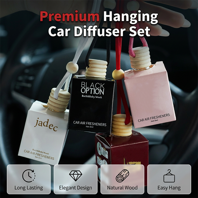 🥳2026 HOT SALE🥳💞50K+ SOLD!💨🧴 50% OFF! Hanging Car Diffuser – Natural wood cap, premium glass. Long‑lasting scent, elegant interior accessory. Fresh drive every day! 🚗✨