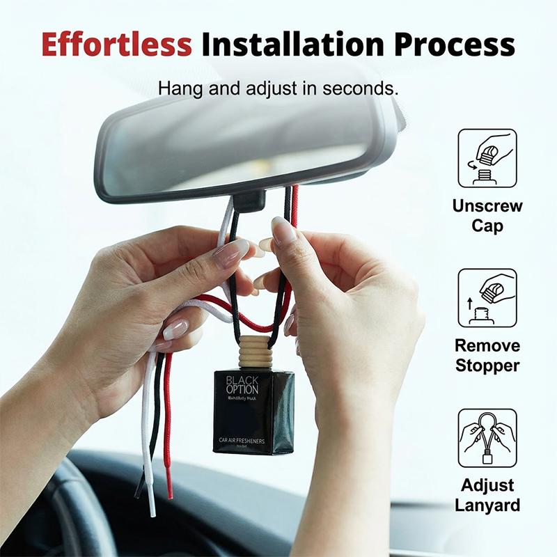 🥳2026 HOT SALE🥳💞50K+ SOLD!💨🧴 50% OFF! Hanging Car Diffuser – Natural wood cap, premium glass. Long‑lasting scent, elegant interior accessory. Fresh drive every day! 🚗✨